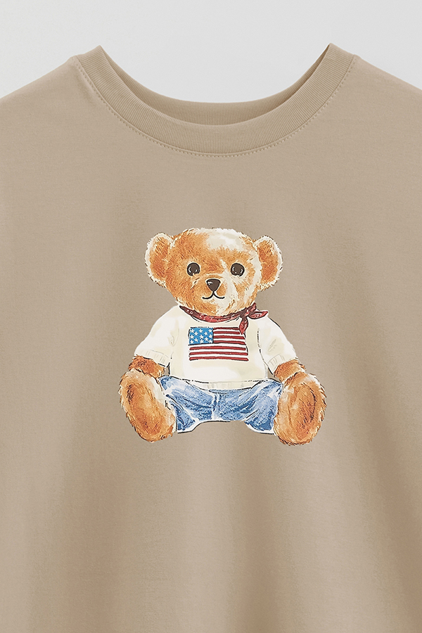 REMERA OVER ESTAMPADA UNISEX BEAR BABY BEAR