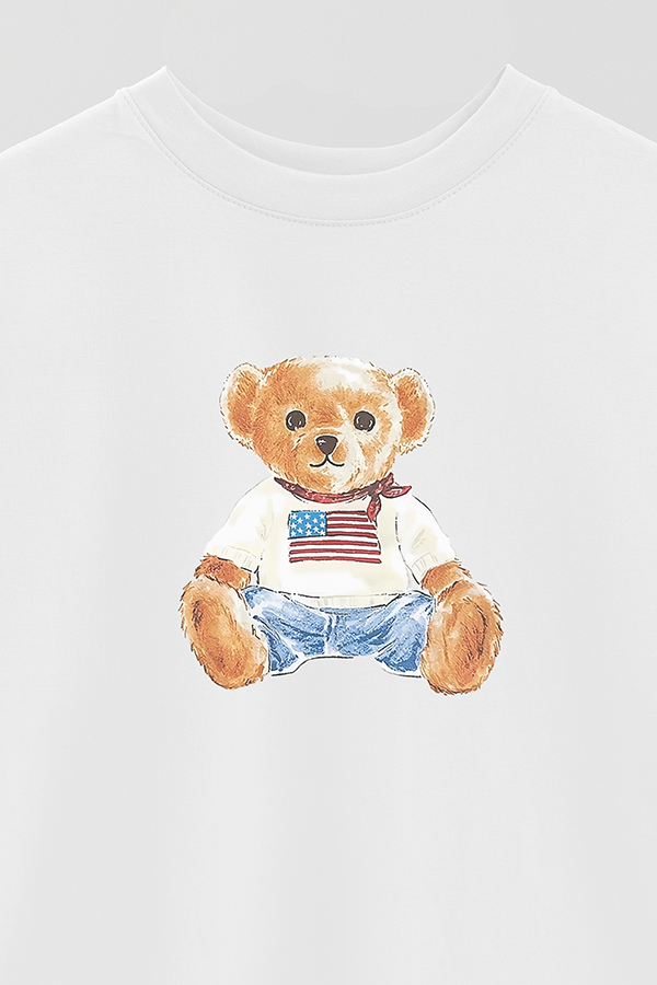 REMERA OVER ESTAMPADA UNISEX BEAR BABY BEAR