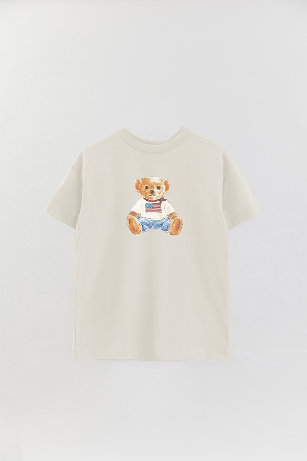 REMERA OVER ESTAMPADA UNISEX BEAR BABY BEAR