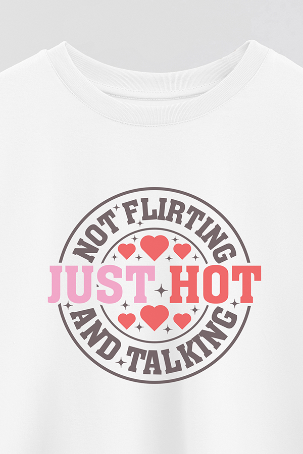 REMERA CROP ESTAMPADA RED VALENTINE JUST HOT