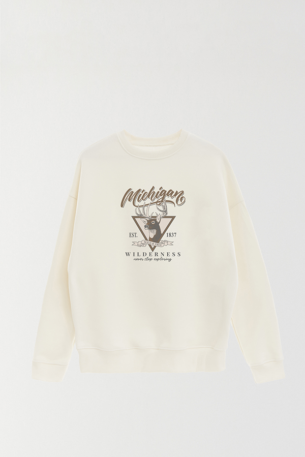 BUZO CREWNECK ESTAMPADO WESTERN MICHIGAN