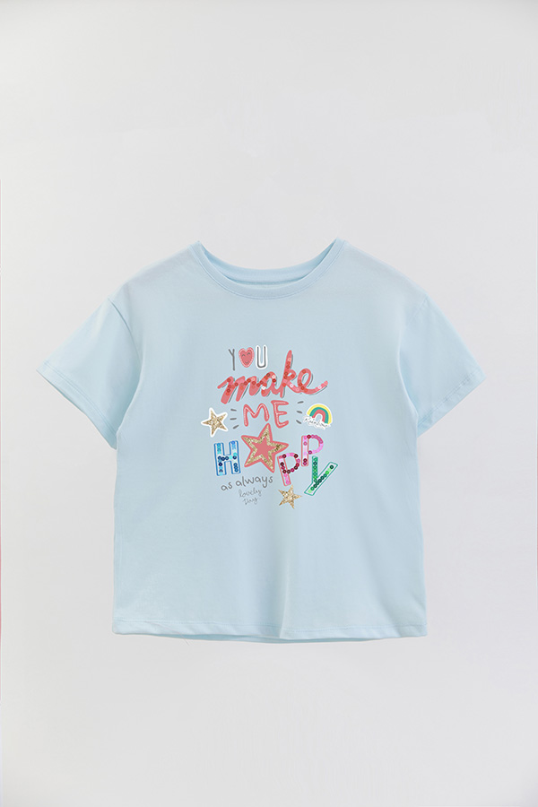 REMERA GIRL OVER YOU MAKE ME HAPPY