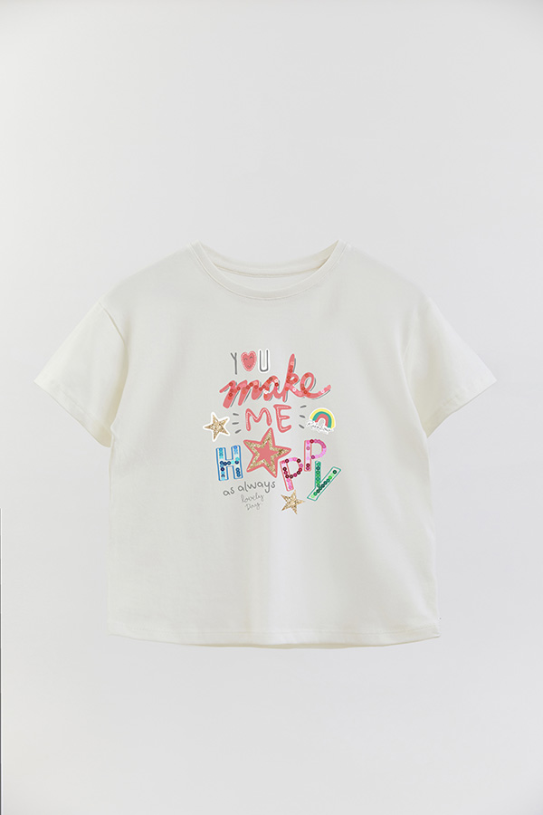 REMERA GIRL OVER YOU MAKE ME HAPPY