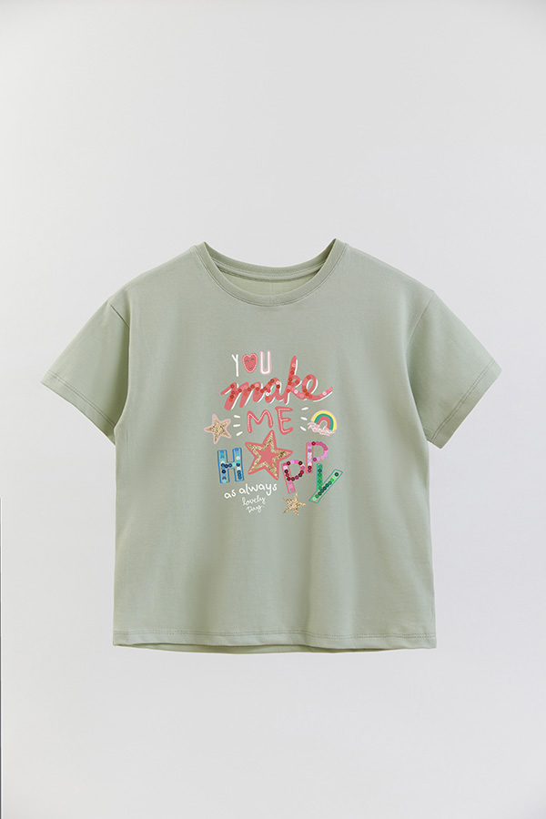 REMERA GIRL OVER YOU MAKE ME HAPPY