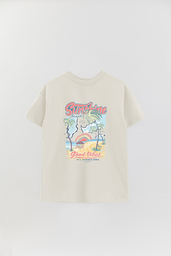REMERA OVER ESTAMPADA SUNSHINE VIBES