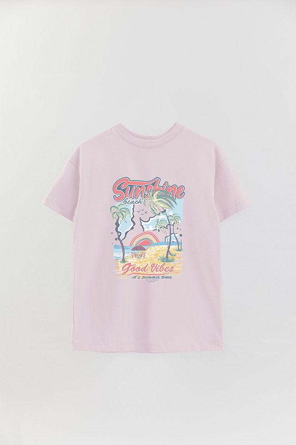 REMERA OVER ESTAMPADA SUNSHINE VIBES