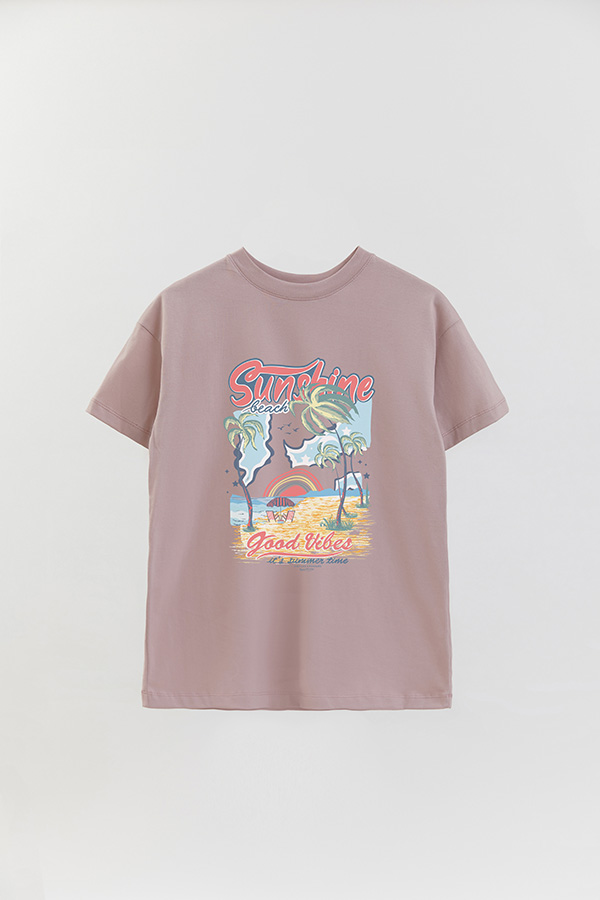 REMERA OVER ESTAMPADA SUNSHINE VIBES