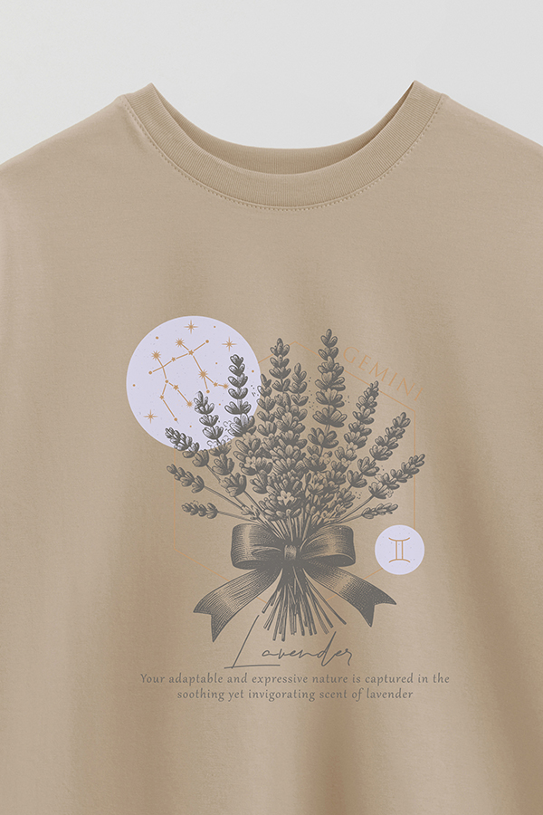 REMERA OVER ESTAMPADA ZODIAC GEMINI