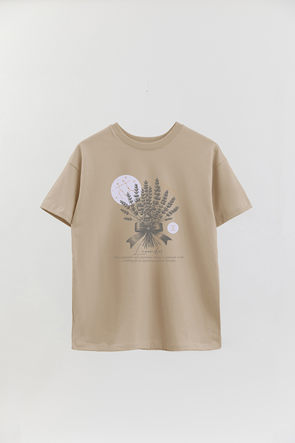REMERA OVER ESTAMPADA ZODIAC GEMINI