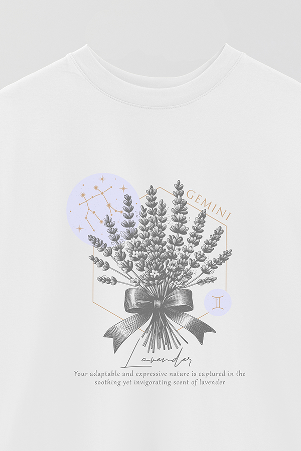 REMERA OVER ESTAMPADA ZODIAC GEMINI