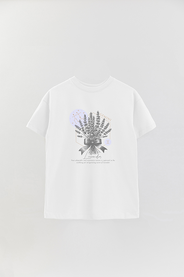 REMERA OVER ESTAMPADA ZODIAC GEMINI