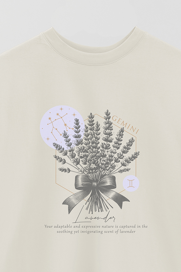 REMERA OVER ESTAMPADA ZODIAC GEMINI