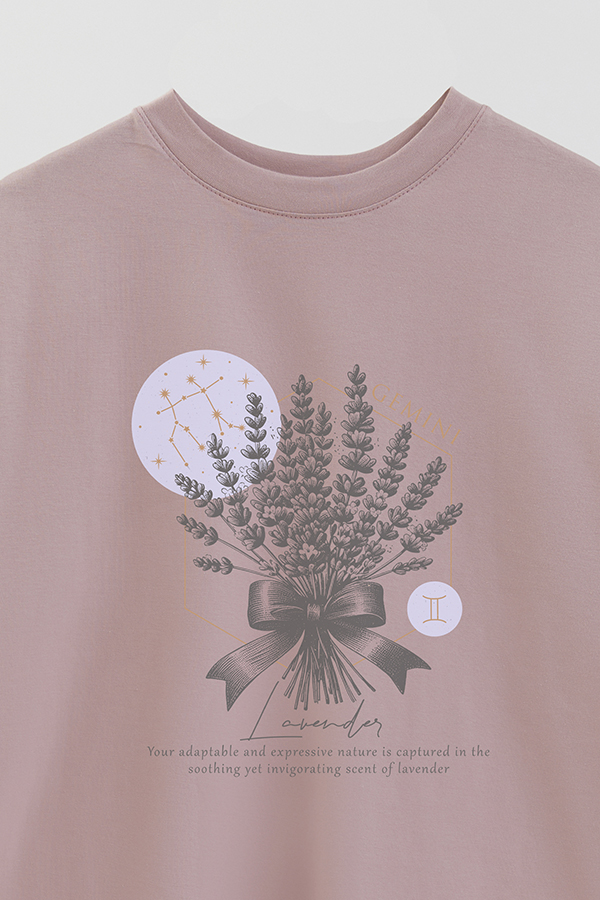 REMERA OVER ESTAMPADA ZODIAC GEMINI