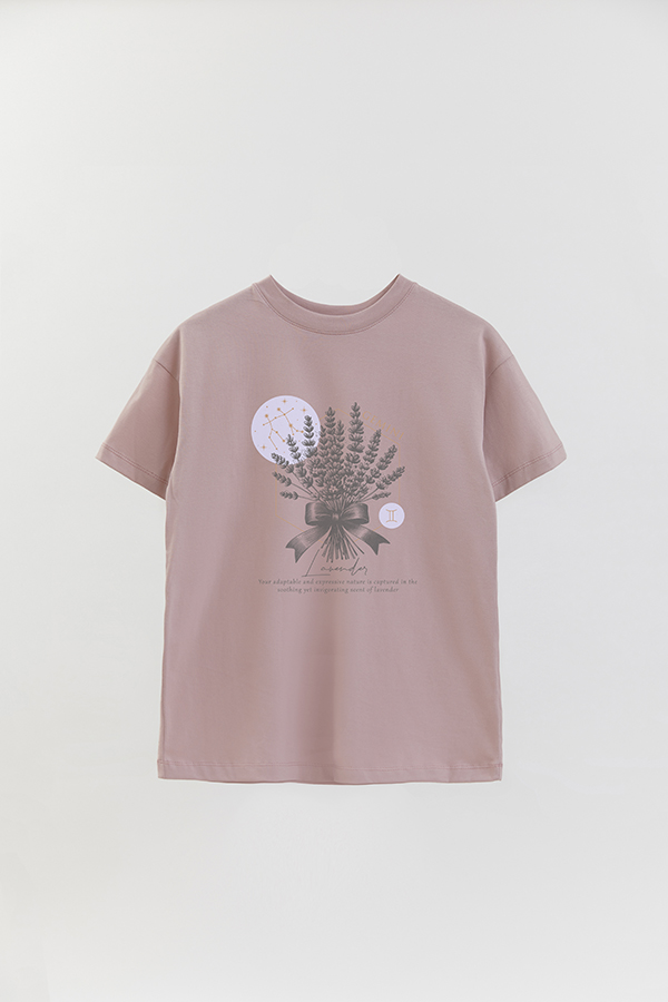 REMERA OVER ESTAMPADA ZODIAC GEMINI