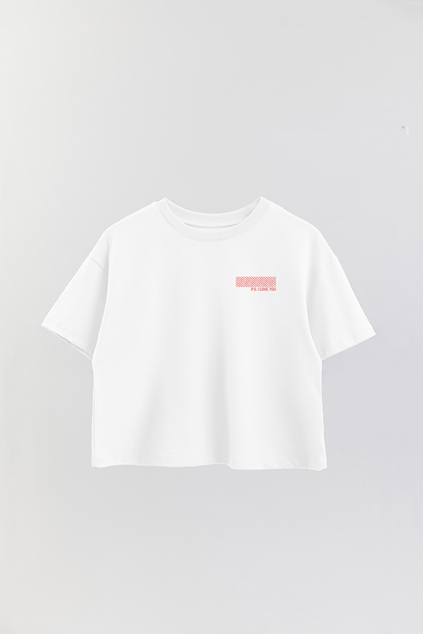 REMERA CROP ESTAMPADA VALENTINE STAMP 6