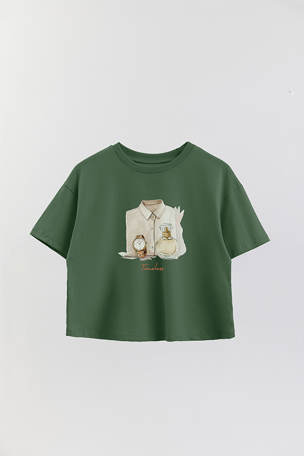 REMERA CROP ESTAMPADA COASTAL TIMELESS