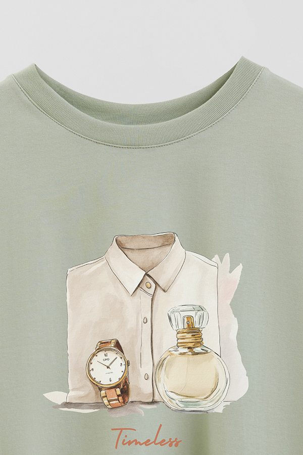 REMERA CROP ESTAMPADA COASTAL TIMELESS