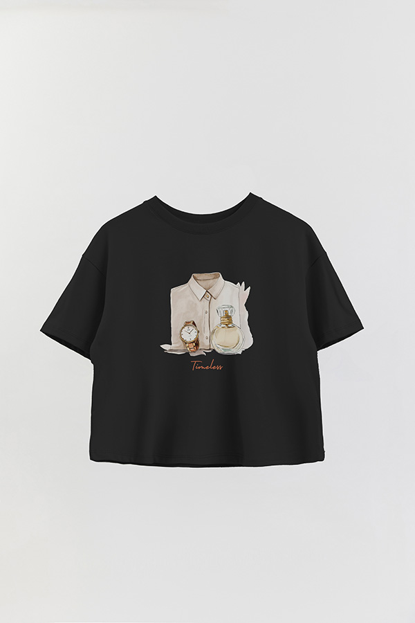 REMERA CROP ESTAMPADA COASTAL TIMELESS
