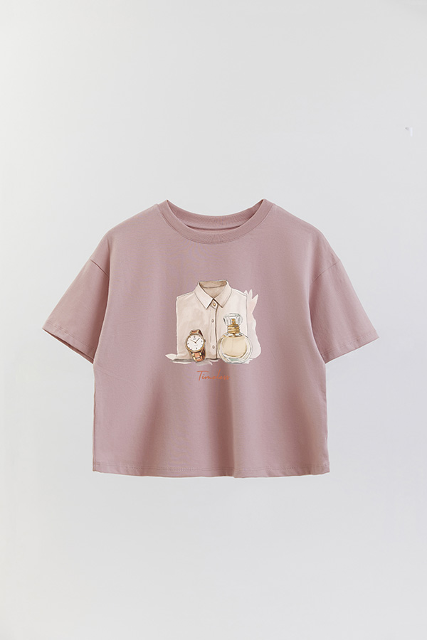 REMERA CROP ESTAMPADA COASTAL TIMELESS