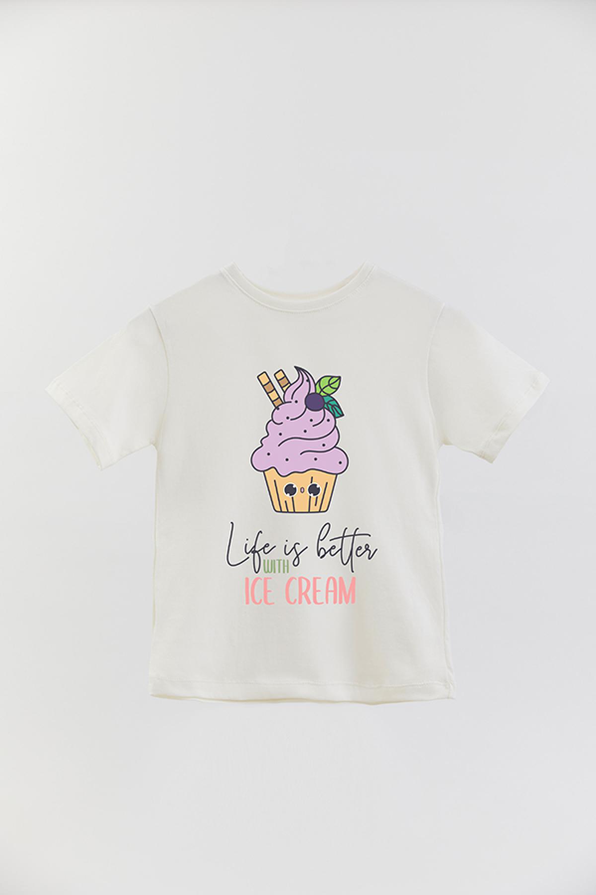REMERA BASIC GIRL GP LIFE IS BETTER WITH ICECREAM