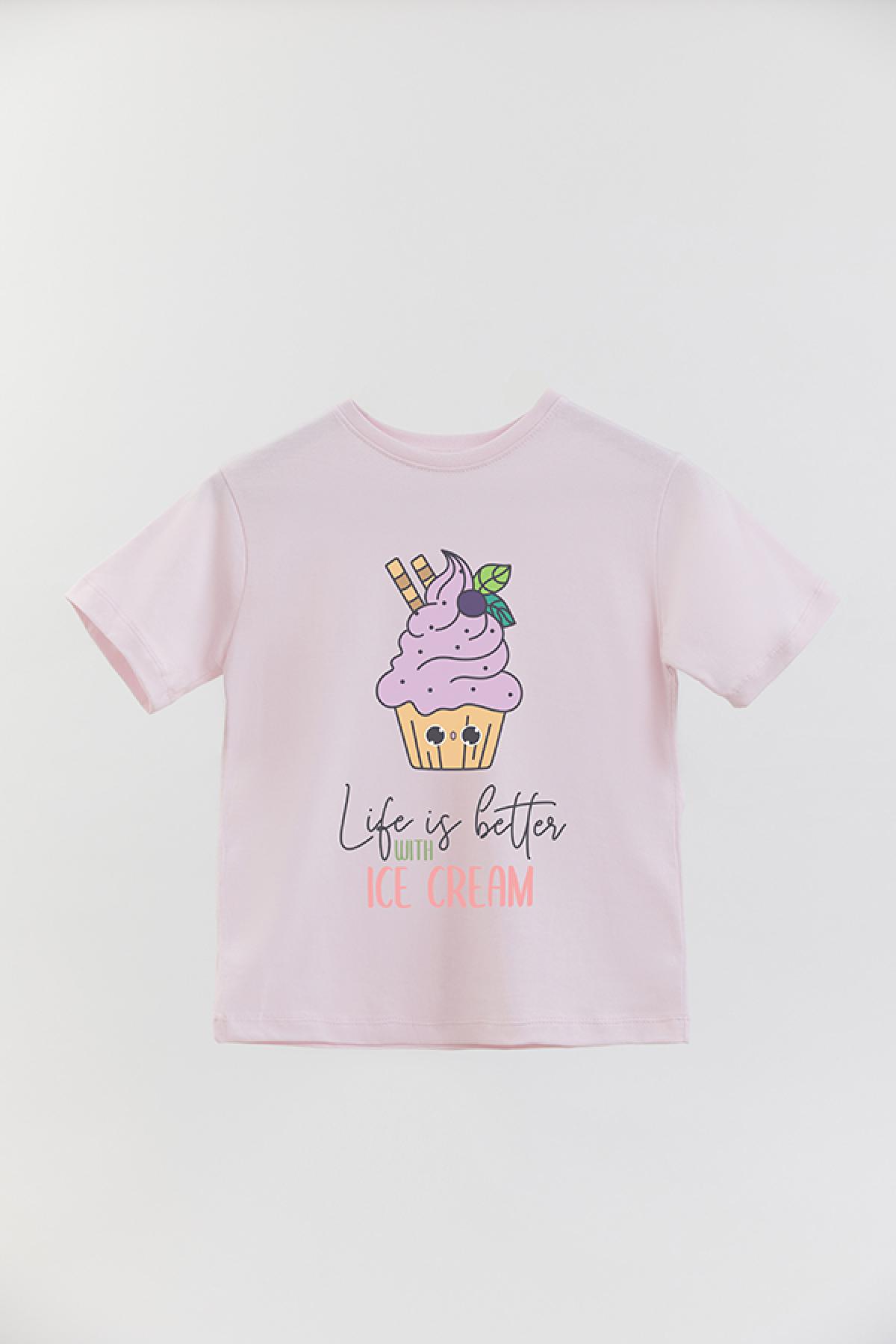 REMERA BASIC GIRL GP LIFE IS BETTER WITH ICECREAM