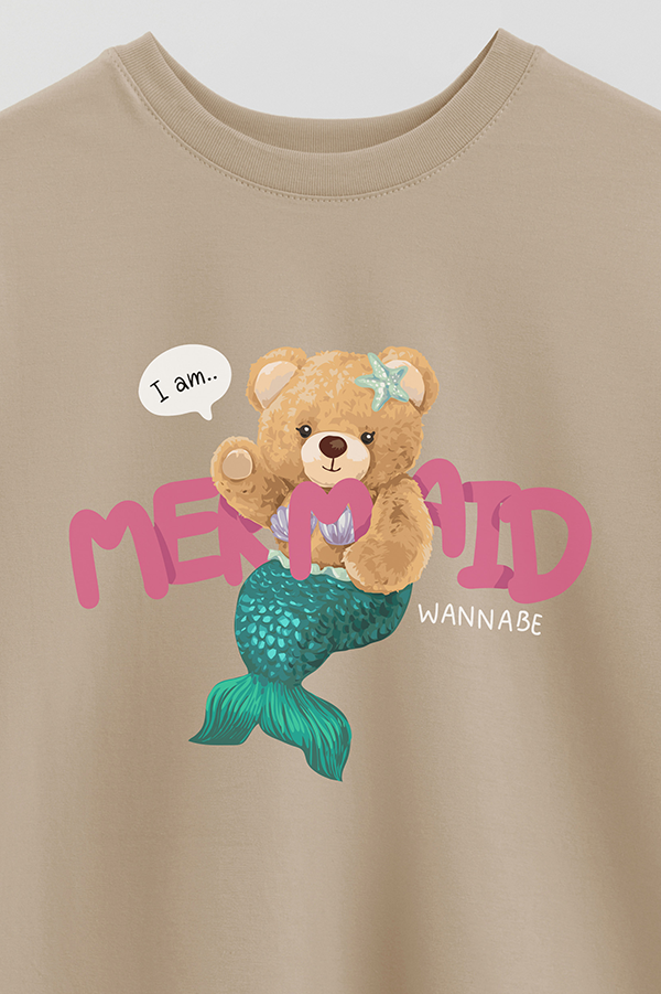REMERA OVER ESTAMPADA UNISEX TEDDY WANNA BE