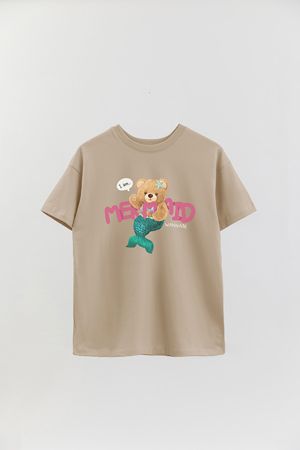 REMERA OVER ESTAMPADA UNISEX TEDDY WANNA BE