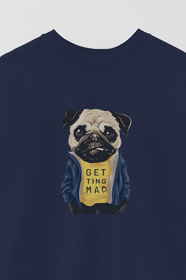 REMERA OVER ESTAMPADA DOG GETTING MAD