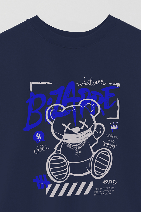 REMERA OVER ESTAMPADA UNISEX TEDDY BIZARRE