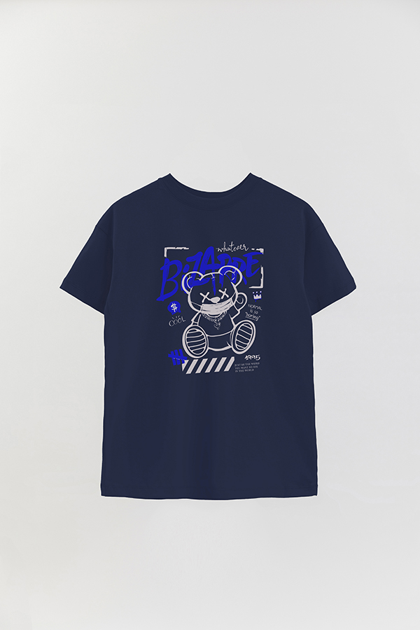 REMERA OVER ESTAMPADA UNISEX TEDDY BIZARRE