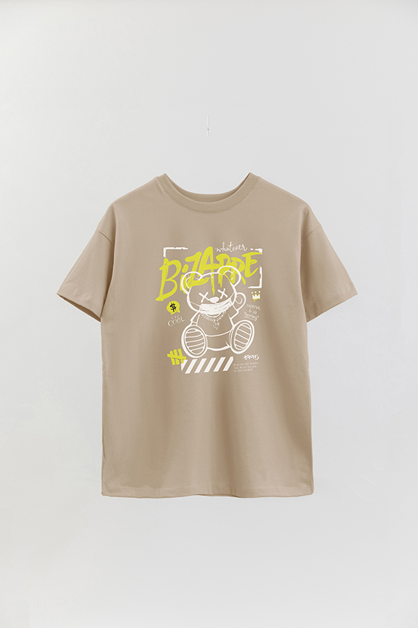 REMERA OVER ESTAMPADA UNISEX TEDDY BIZARRE