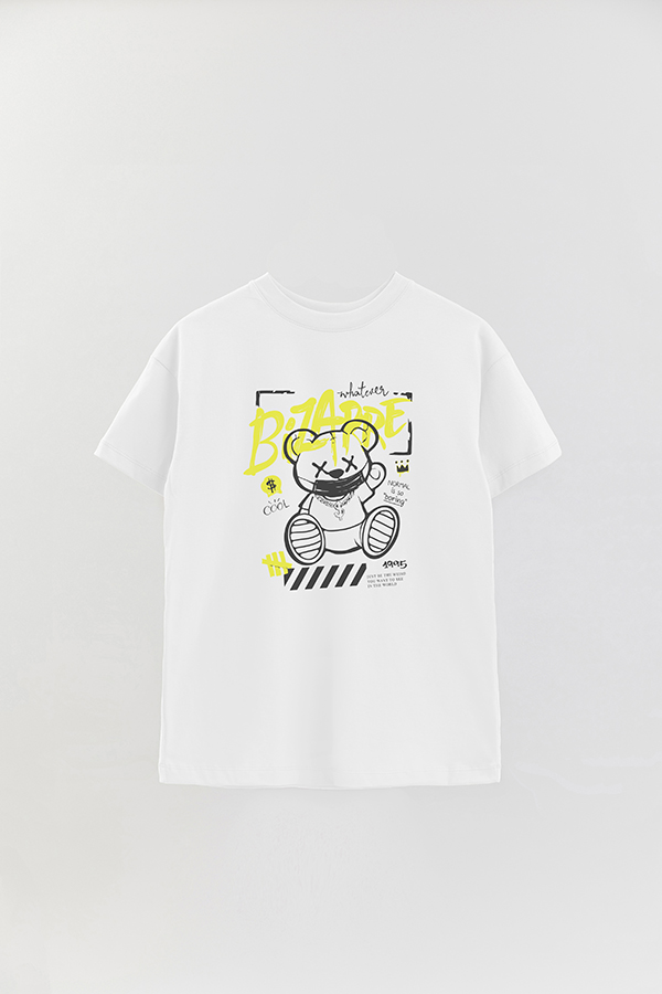 REMERA OVER ESTAMPADA UNISEX TEDDY BIZARRE