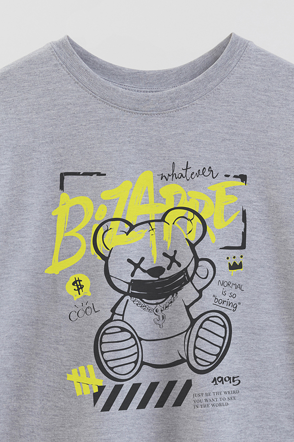 REMERA OVER ESTAMPADA UNISEX TEDDY BIZARRE