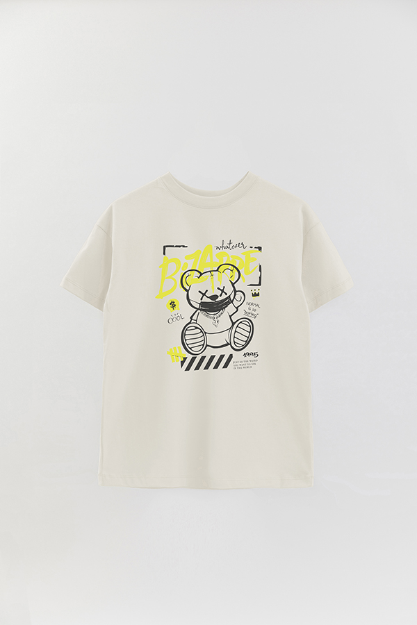 REMERA OVER ESTAMPADA UNISEX TEDDY BIZARRE