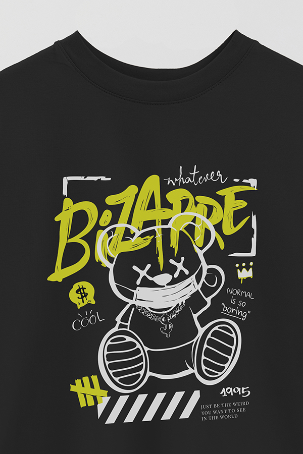 REMERA OVER ESTAMPADA UNISEX TEDDY BIZARRE