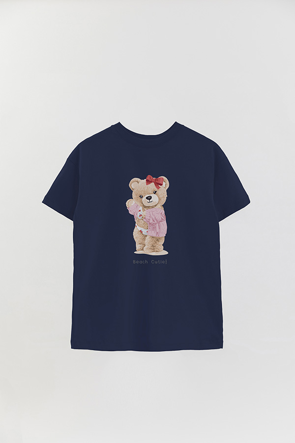 REMERA OVER ESTAMPADA UNISEX TEDDY BEACH CUTIE