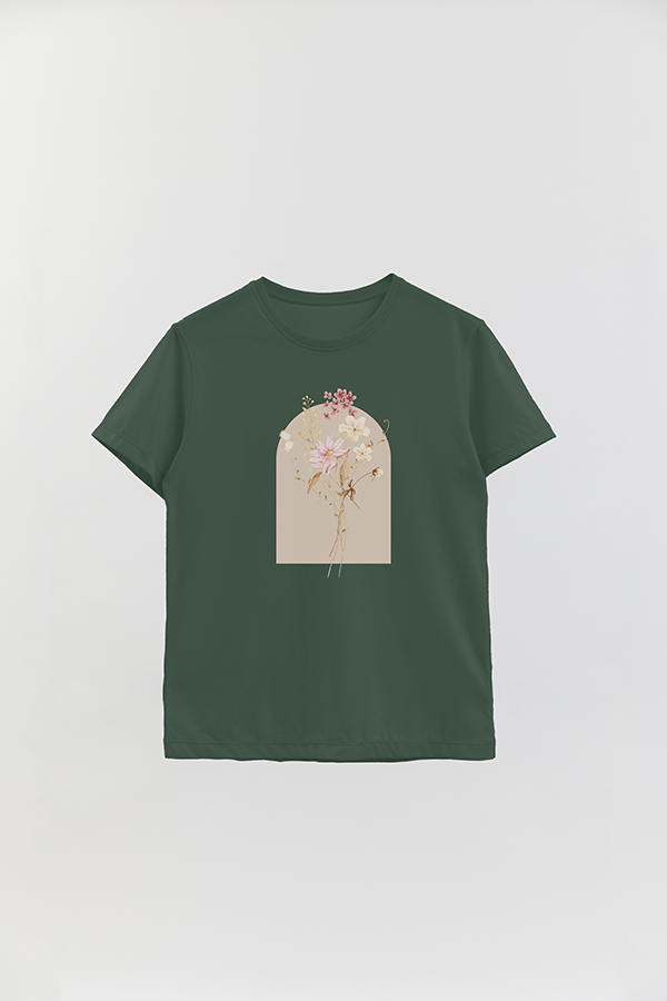 REMERA BASICA ESTAMPADA FLORAL ARCH 2REMERA BASICA ESTAMPADA PEONIES