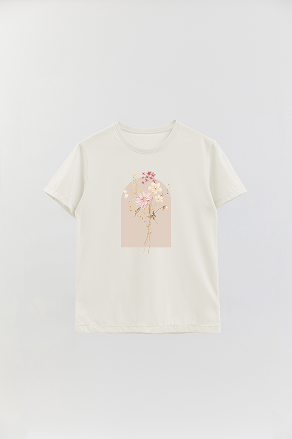 REMERA BASICA ESTAMPADA FLORAL ARCH 2REMERA BASICA ESTAMPADA PEONIES