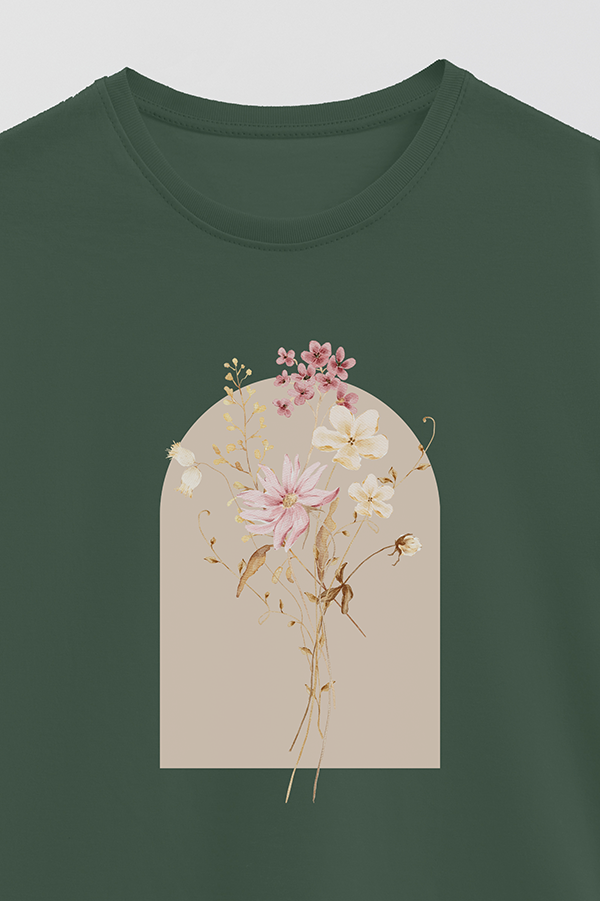 REMERA BASICA ESTAMPADA FLORAL ARCH 2REMERA BASICA ESTAMPADA PEONIES