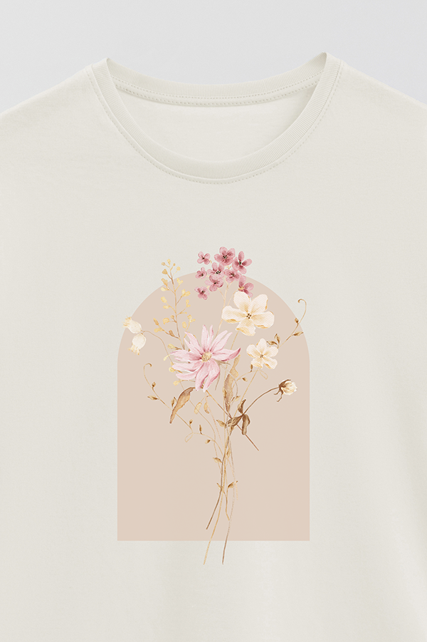 REMERA BASICA ESTAMPADA FLORAL ARCH 2REMERA BASICA ESTAMPADA PEONIES