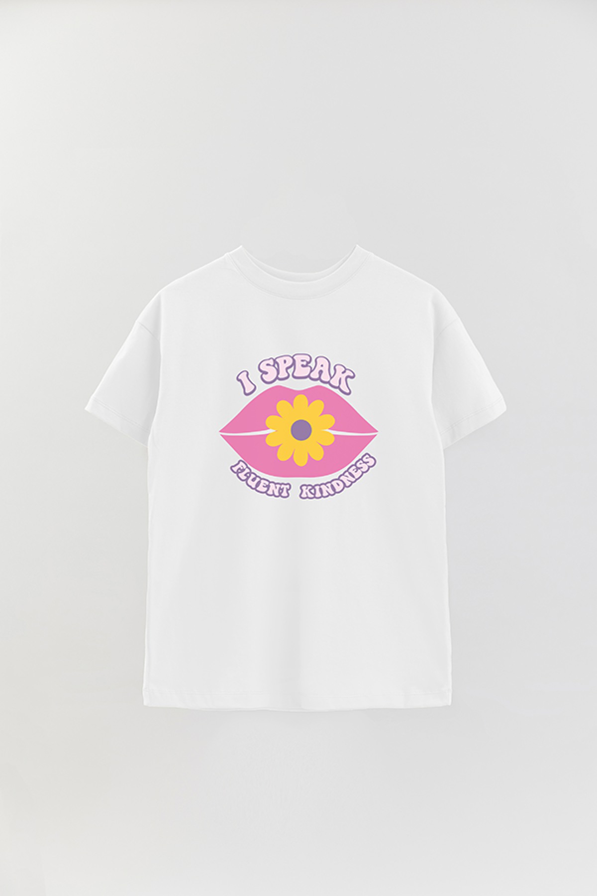 REMERA OVER ESTAMPADA LV2 I SPEAK FLUENT KINDNESS