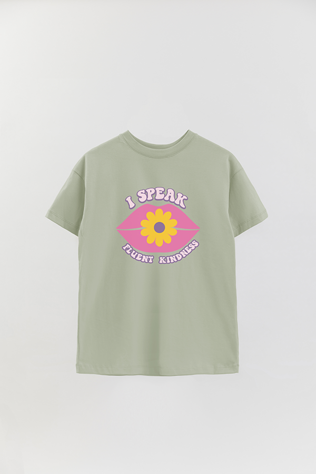 REMERA OVER ESTAMPADA LV2 I SPEAK FLUENT KINDNESS