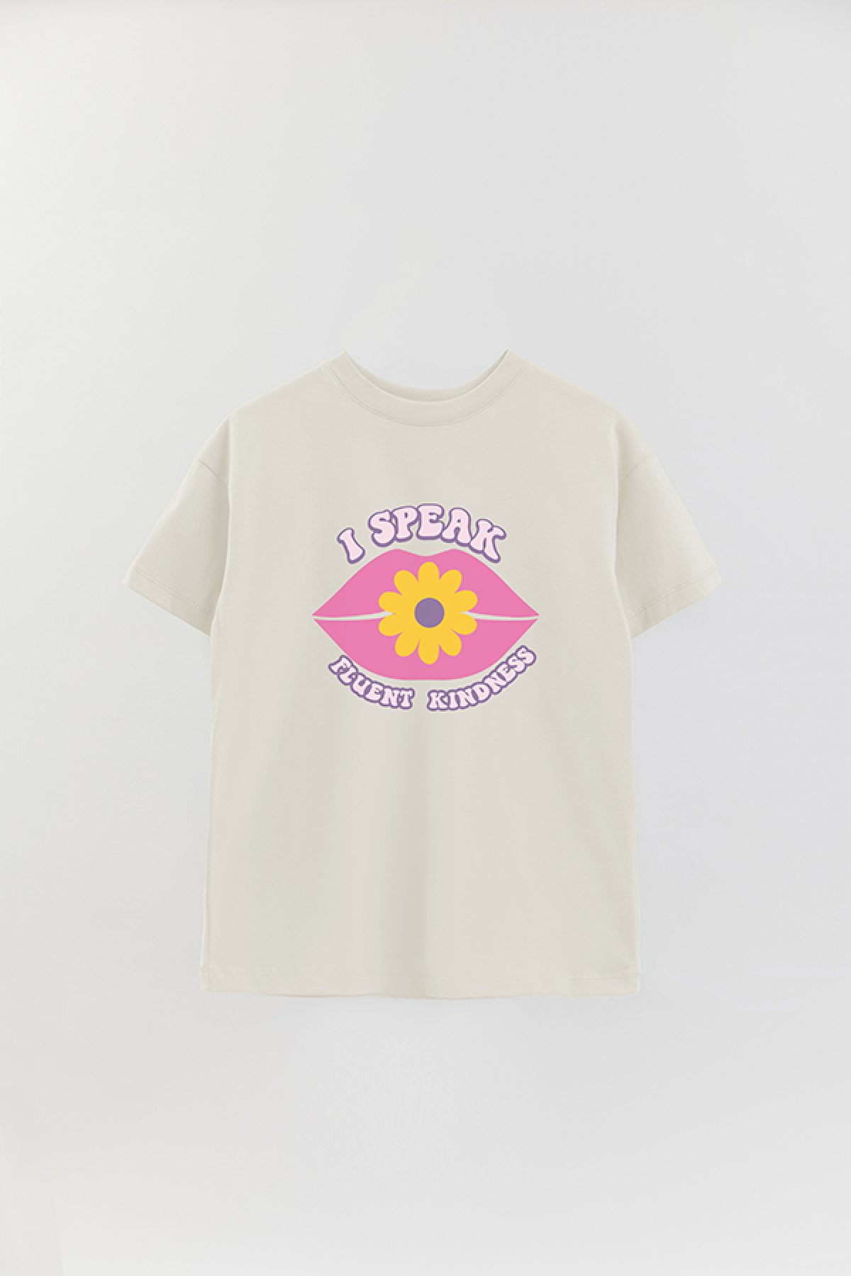 REMERA OVER ESTAMPADA LV2 I SPEAK FLUENT KINDNESS