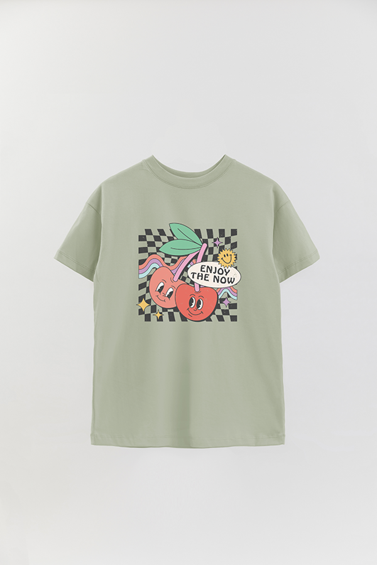 REMERA OVER ESTAMPADA RT2 ENJOY THE NOW
