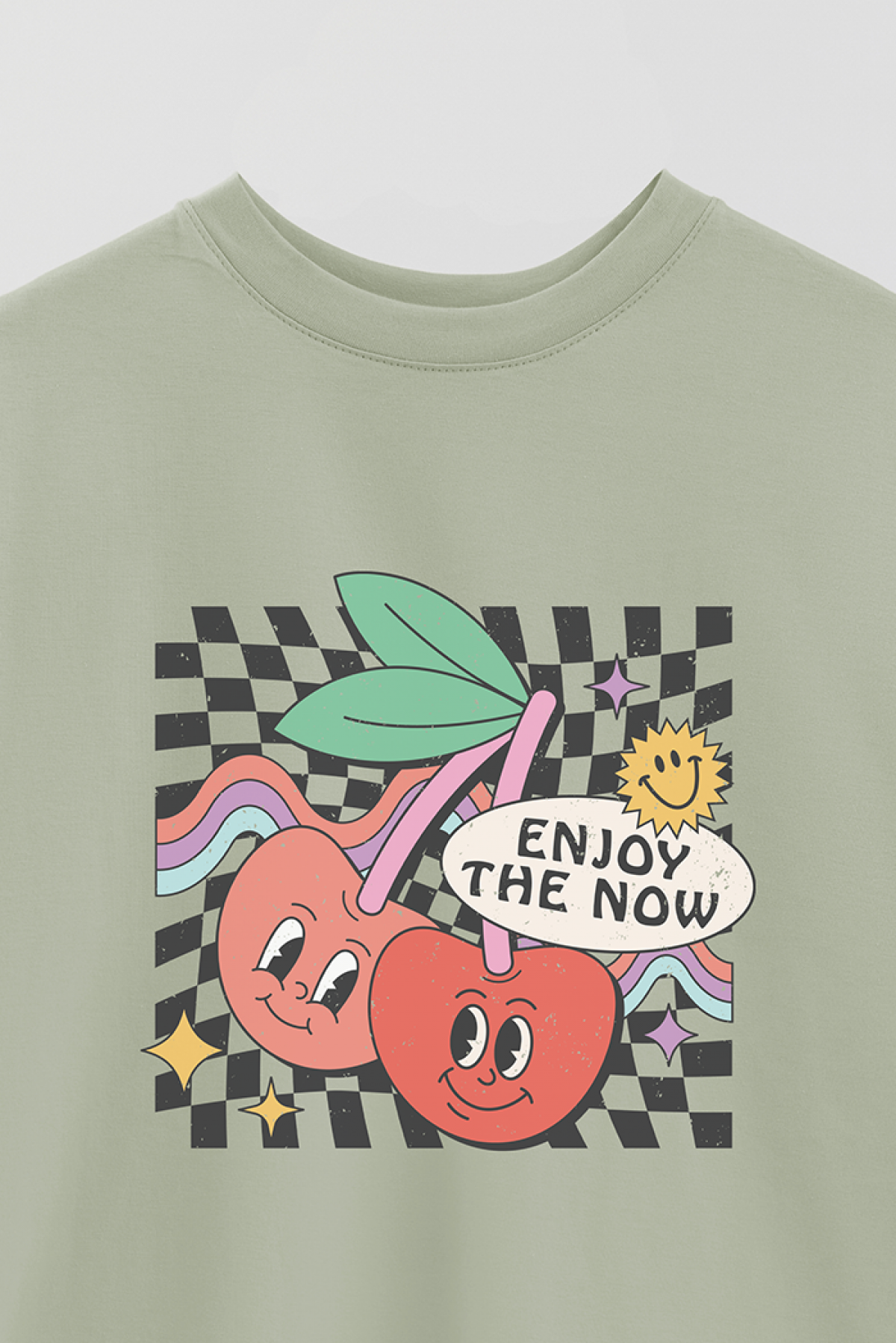 REMERA OVER ESTAMPADA RT2 ENJOY THE NOW