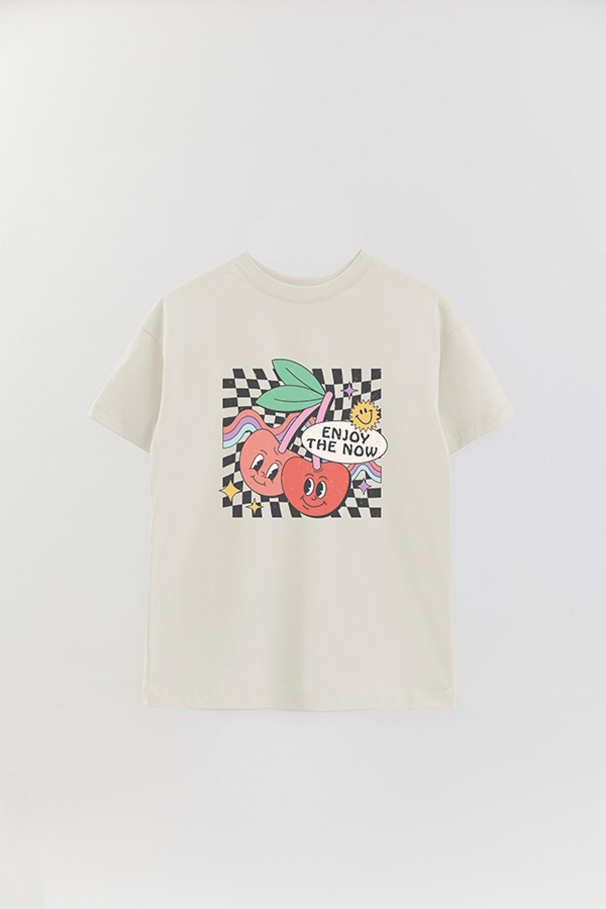 REMERA OVER ESTAMPADA RT2 ENJOY THE NOW