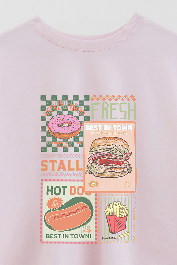 REMERA CROP ESTAMPADA FRESH