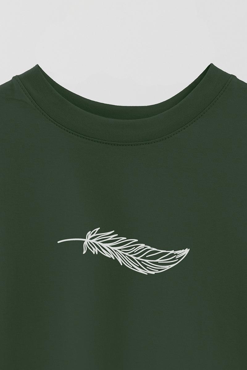 REMERA OVER ESTAMPADA UNISEX FEATHER