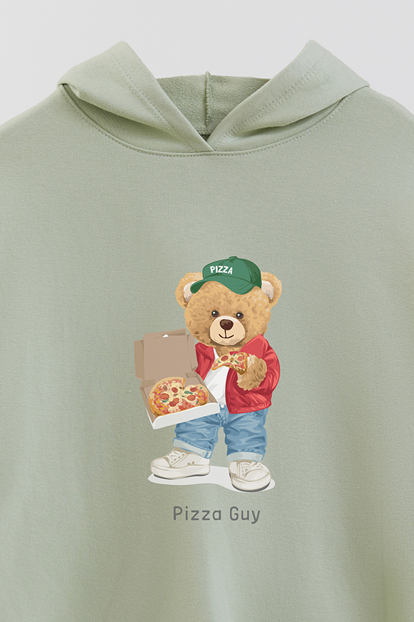 HOODIE RUSTICO KIDS TEDDY PIZZA
