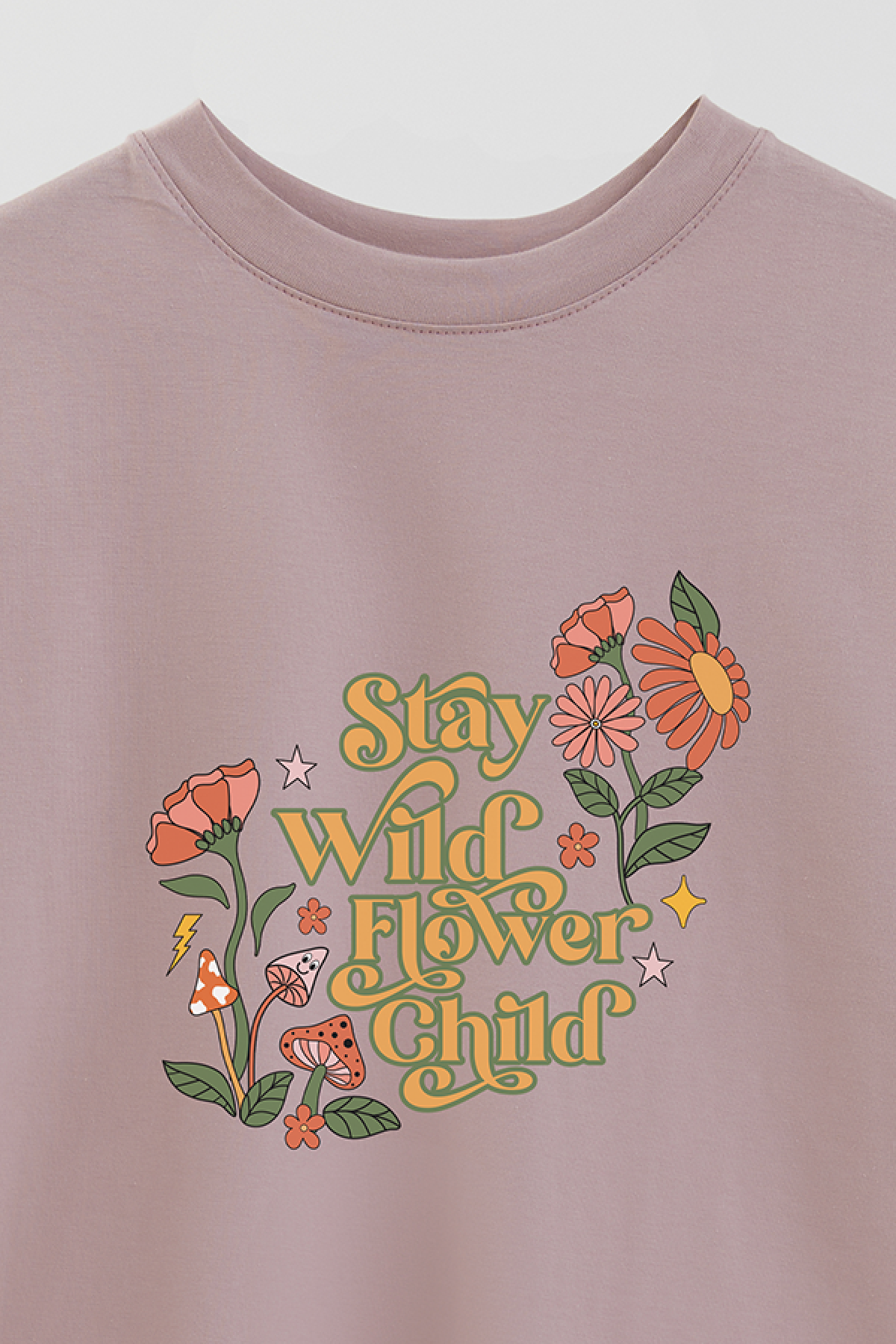 REMERA OVER ESTAMPADA BH2 STAY WILD